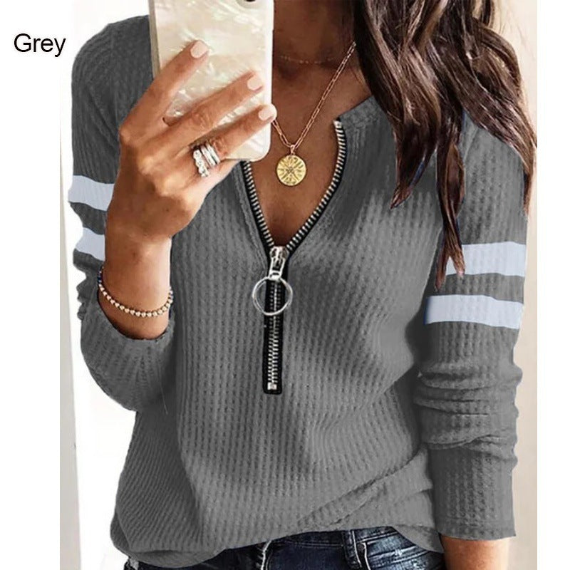 Urban Zip V-Neck Style Shirt
