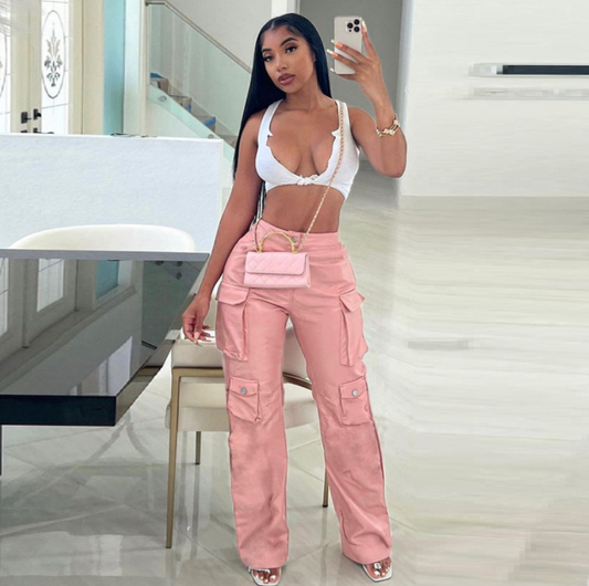 UrbanEase High Waist Straight Leg Pants