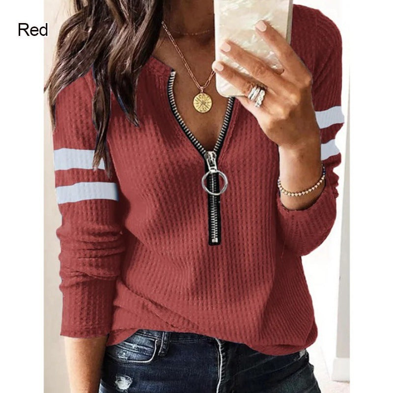 Urban Zip V-Neck Style Shirt