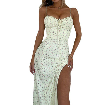 Elegant Floral Backless Summer Dress
