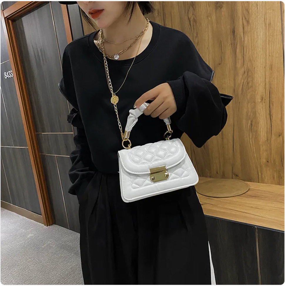 Small & Sophisticated Lockable Leather Handbag